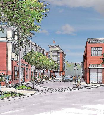 Construction will begin on the first phase of Talbot Commons, a transit-oriented, residential development on New England Avenue, later this year. Image courtesy BRA